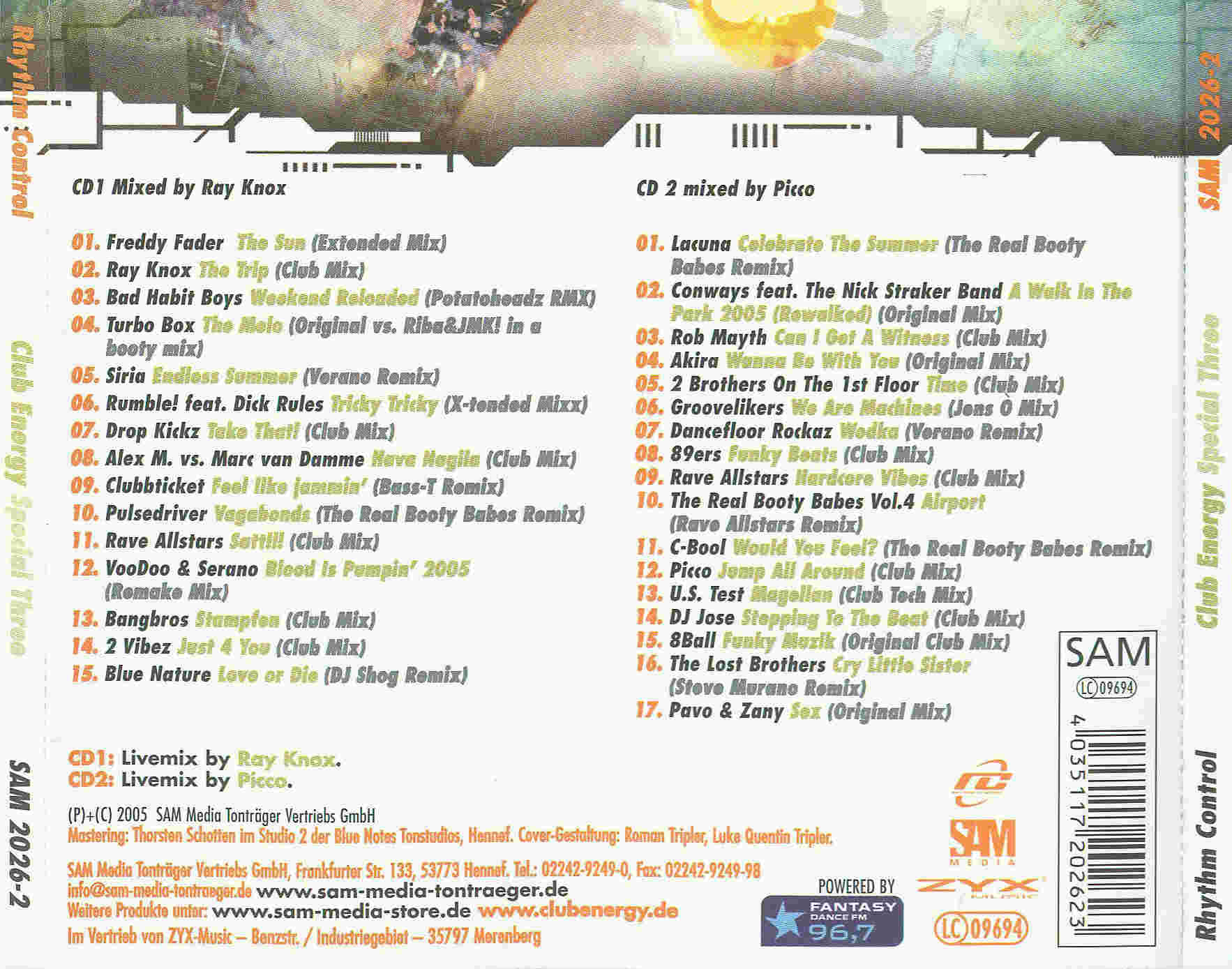 Club Energy  Special Three : Back